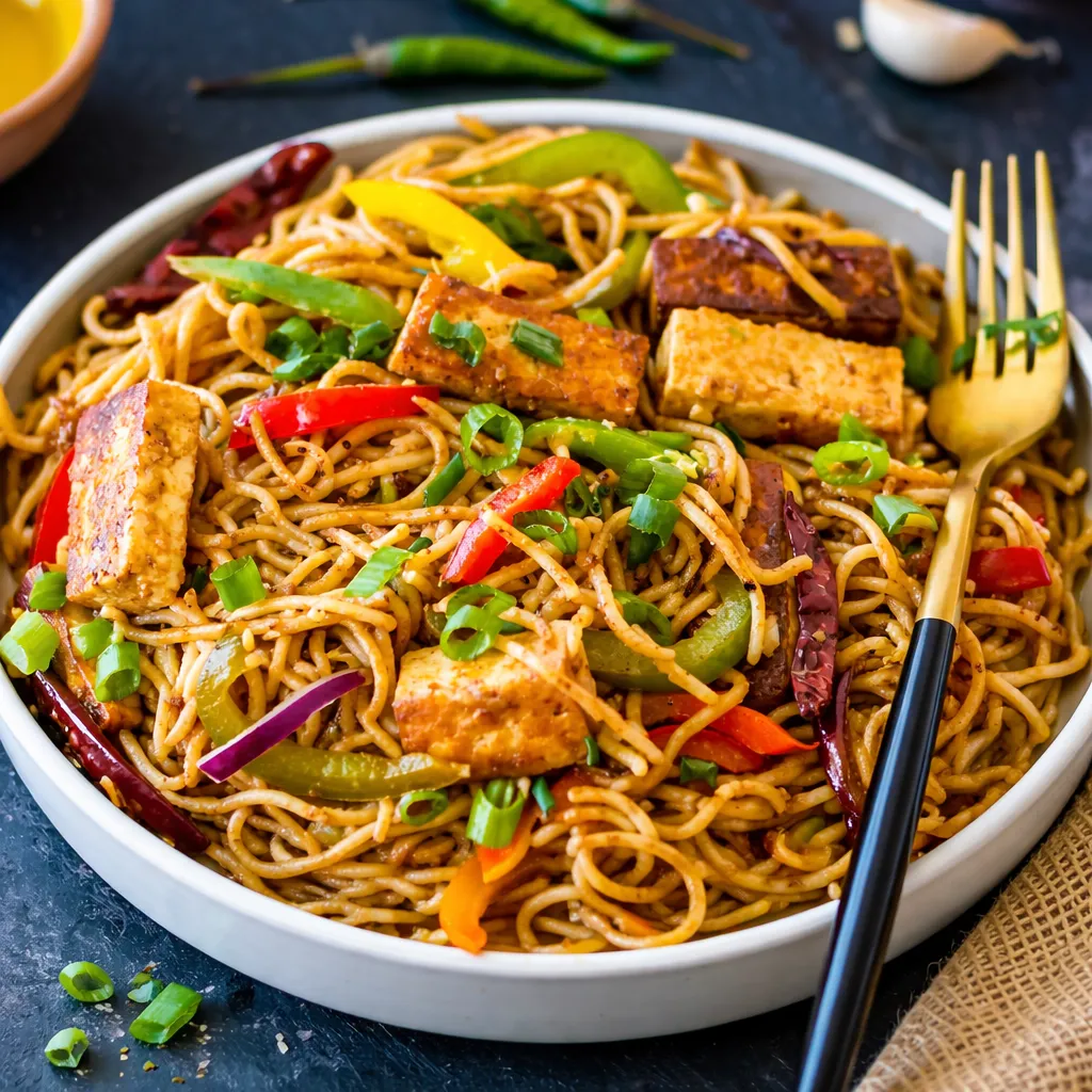 Spicy Paneer Noodles