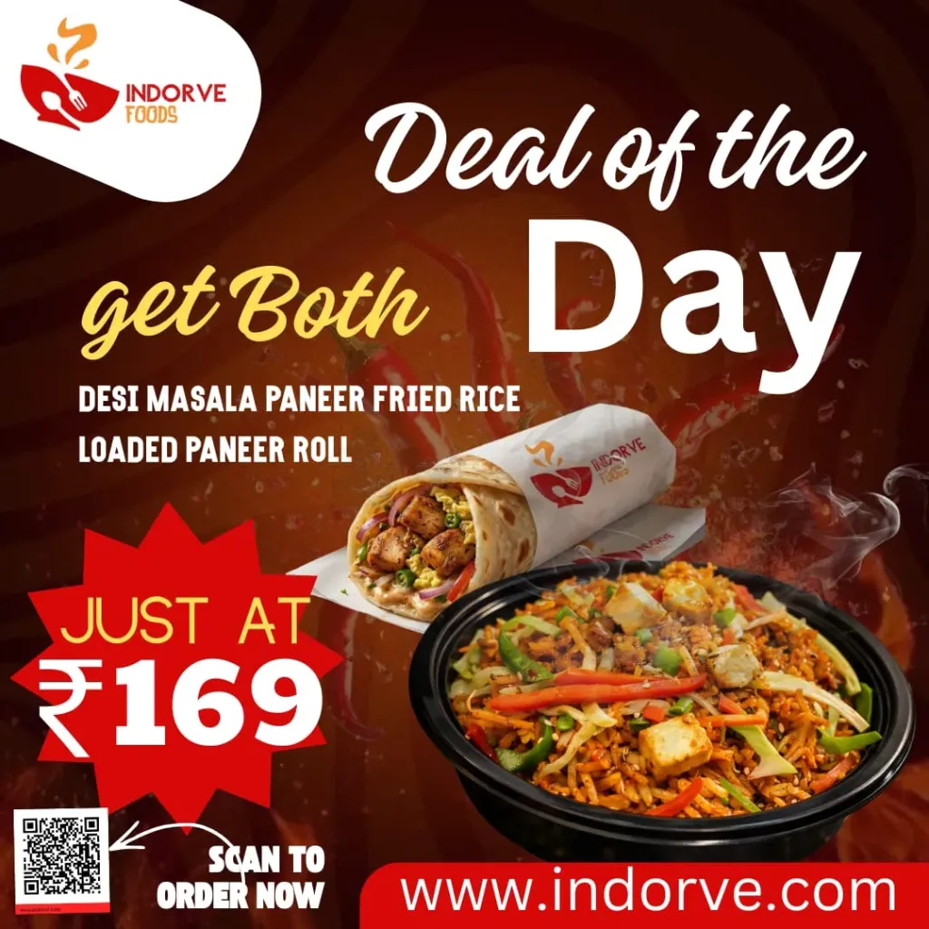 DESI MASALA PANEER FRIED RICE AND PANEER ROLL  🫴🏻(Deal Of The Day)