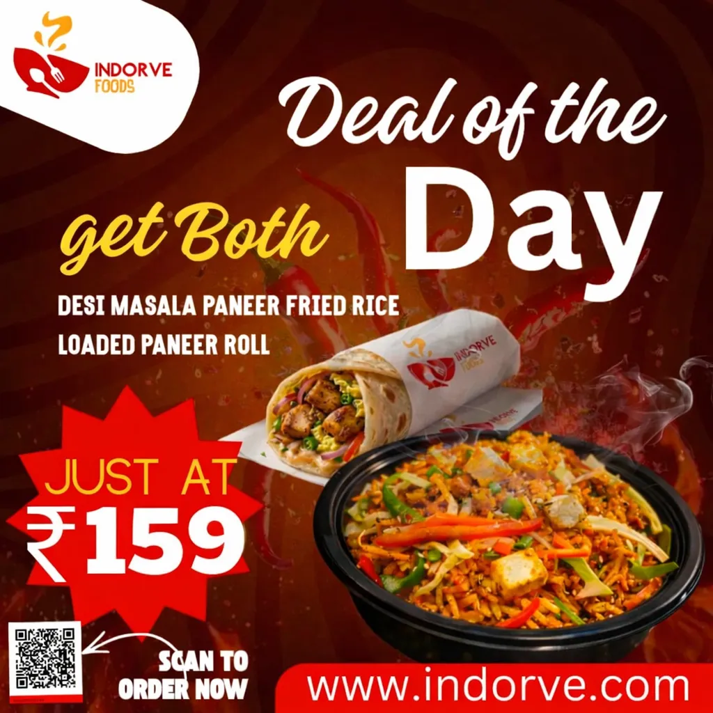 DESI MASALA PANEER FRIED RICE AND PANEER ROLL  🫴🏻(Deal Of The Day)